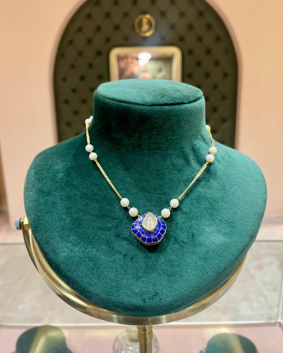 Blue Enamel Neckchain