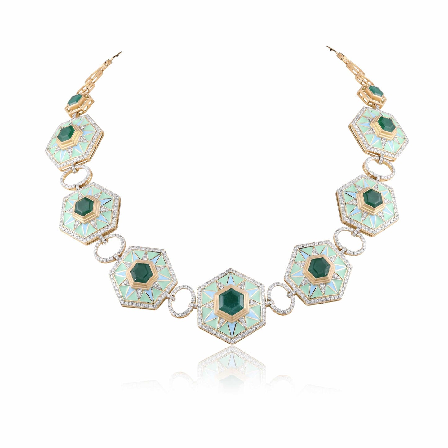 HEXA EMERALD NECKLACE