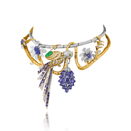 Tanzanite Bird Necklace