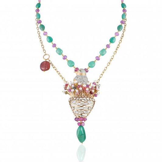 BEAUTIFUL BIRD NEST NECKLACE