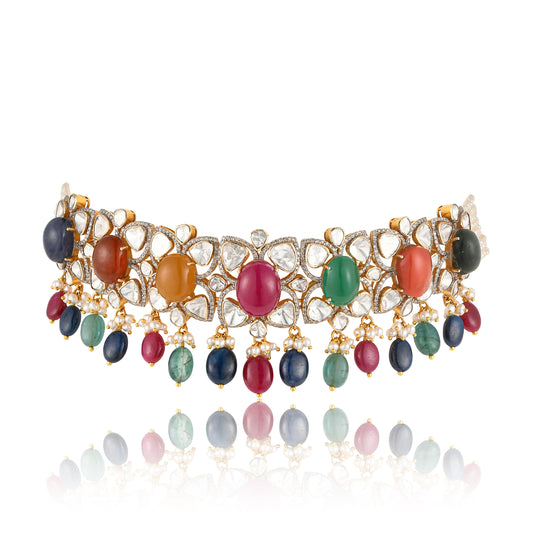 Radiant Navratan Necklace