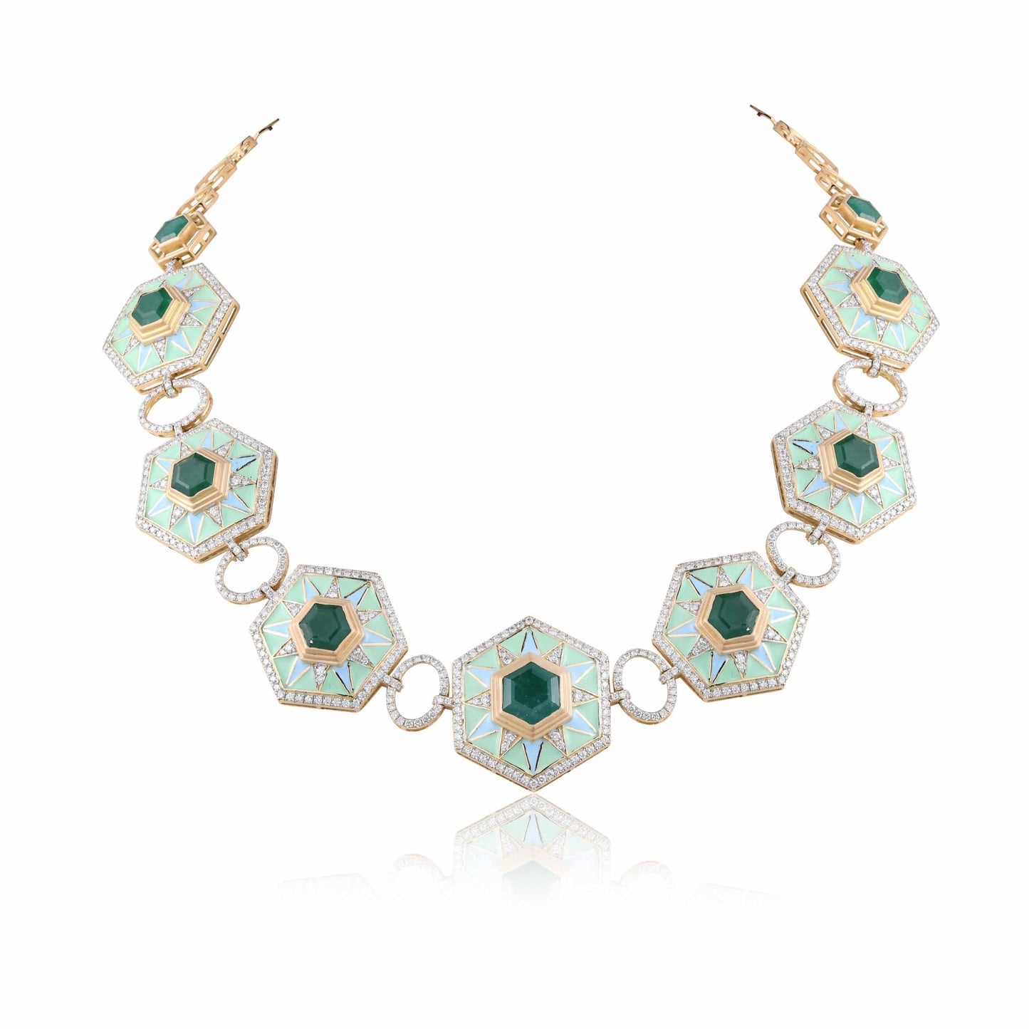 HEXA EMERALD NECKLACE