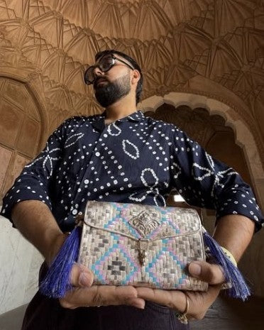 Nazm Silver Clutch
