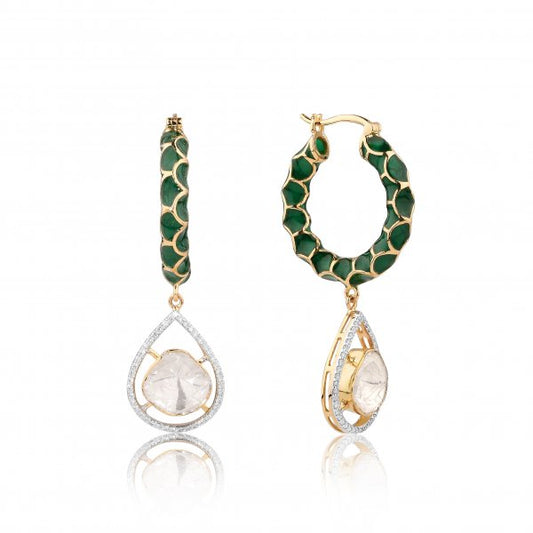 GO GREEN HOOP EARRINGS